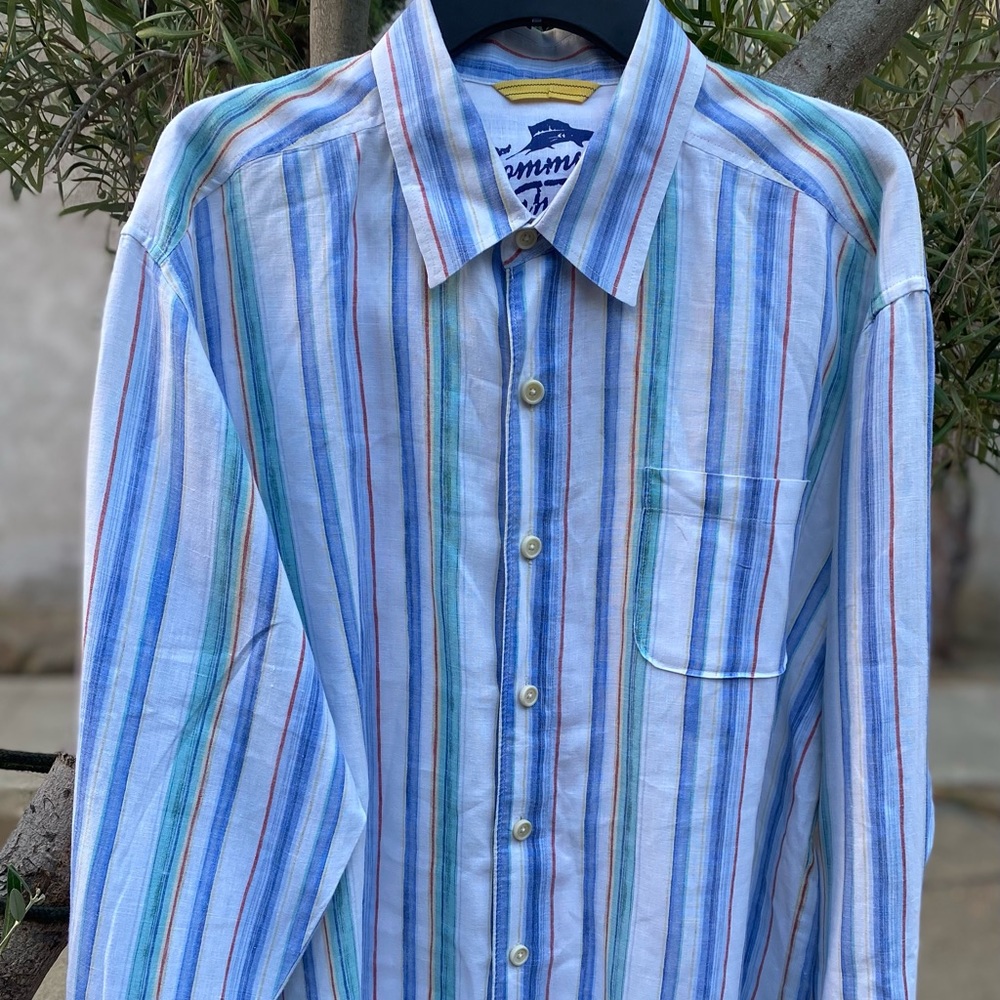NW Tommy Bahama Relax 💯 Linen Dress Shirt, Sz XL